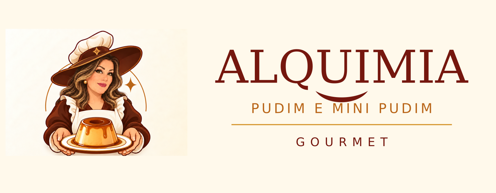 Logo Alquimia Pudim e Mini Pudim Gourmet